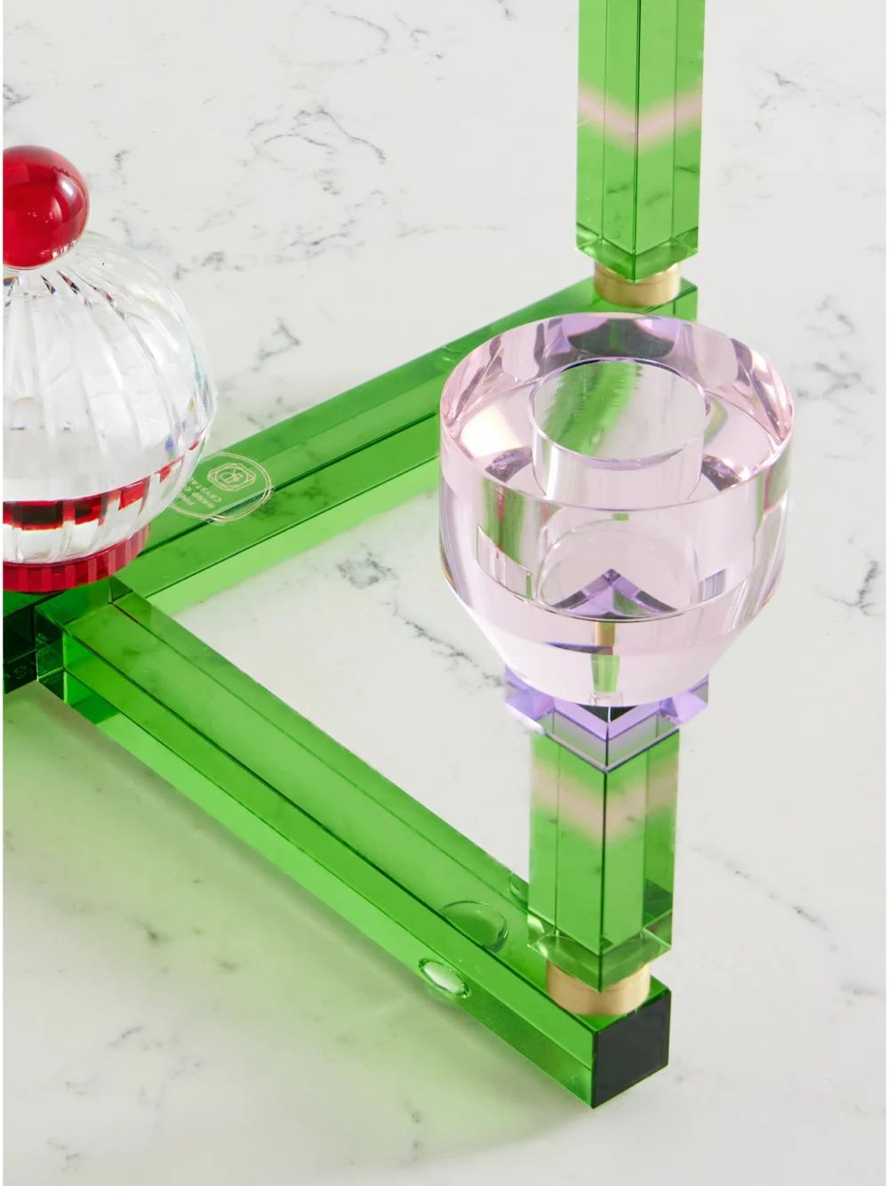 Close-up detail of the Reflections Copenhagen Charming Chandelier Crystal Candle Holder
