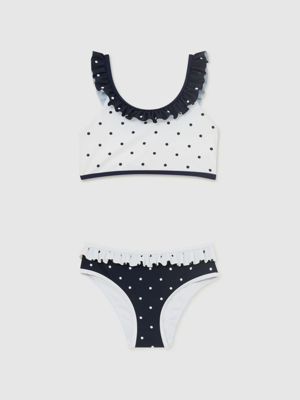 Reiss 13-14 yrs Printed Ruffle Bikini Set,, view 3
