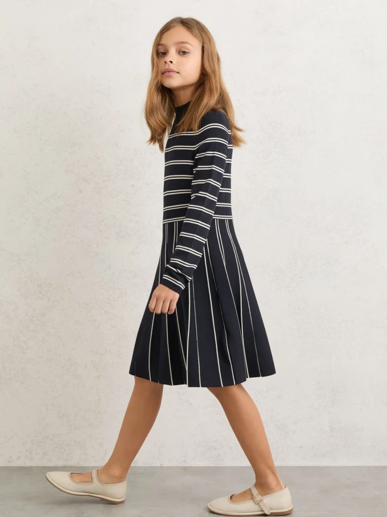 Reiss 3-9 yrs Stripe Knitted Skater Dress
