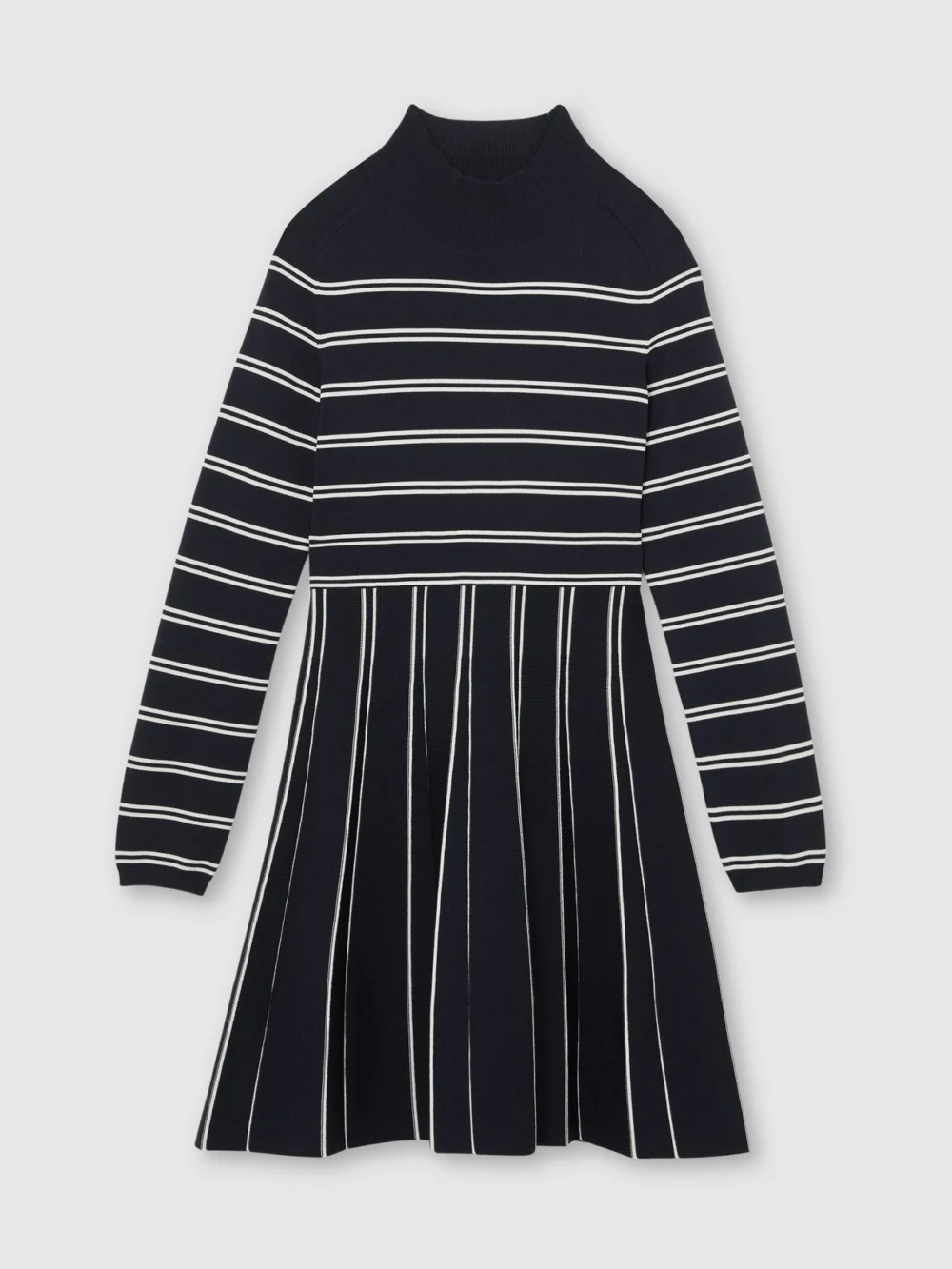 Reiss 3-9 yrs Stripe Knitted Skater Dress, view 2