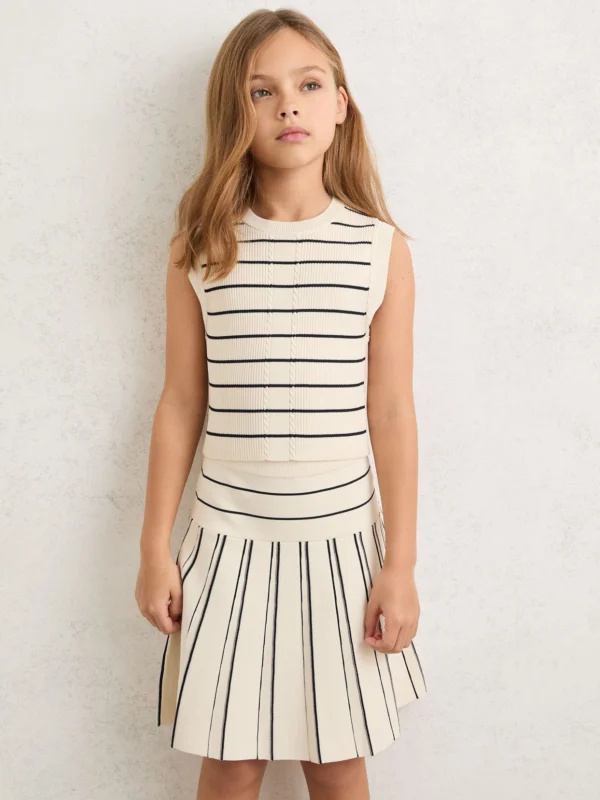 Reiss 3-9 yrs Stripe Knitted Sleeveless Top