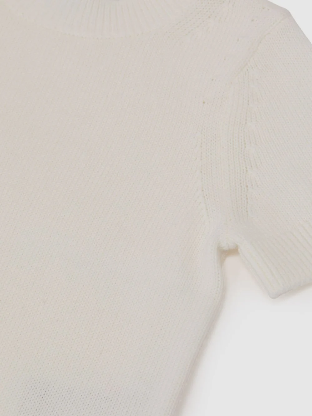 Reiss 9-13 yrs Cotton Short-sleeve Jumper in ivory