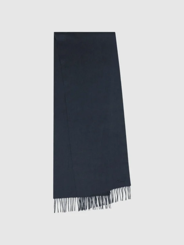 Reiss Airforce Blue Cashmere Blend Scarf