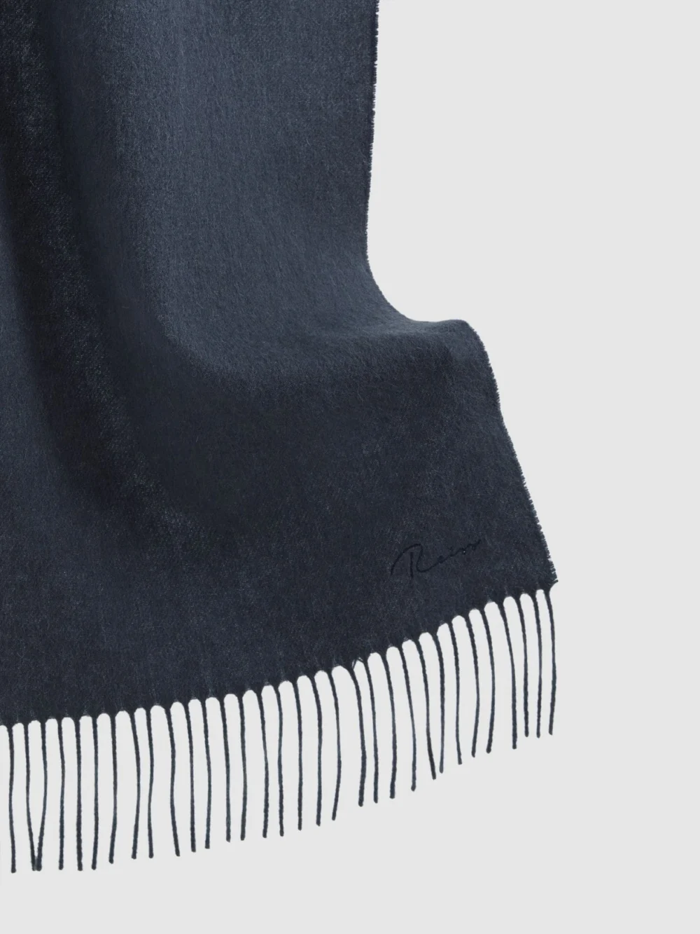 Reiss Airforce Blue Cashmere Blend Scarf, view 4