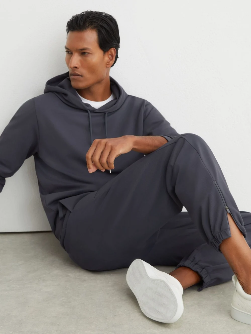 Reiss Airforce Blue R-flex Stretch-twill Cuffed Joggers
