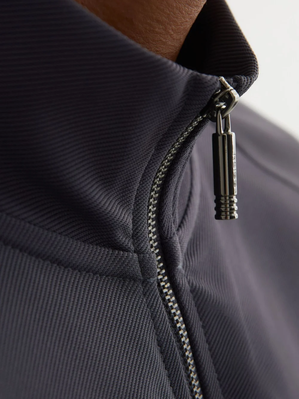 Reiss Airforce Blue R-flex Stretch-twill Half-zip Sweatshirt, view 3