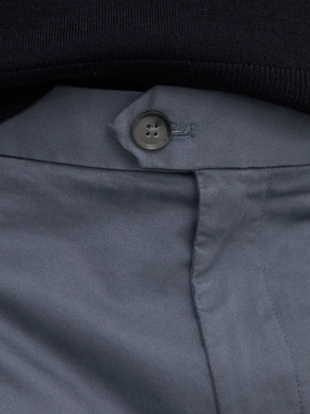 Reiss Airforce Blue Regular Length Cotton Chino Shorts with Stretch, view 4
