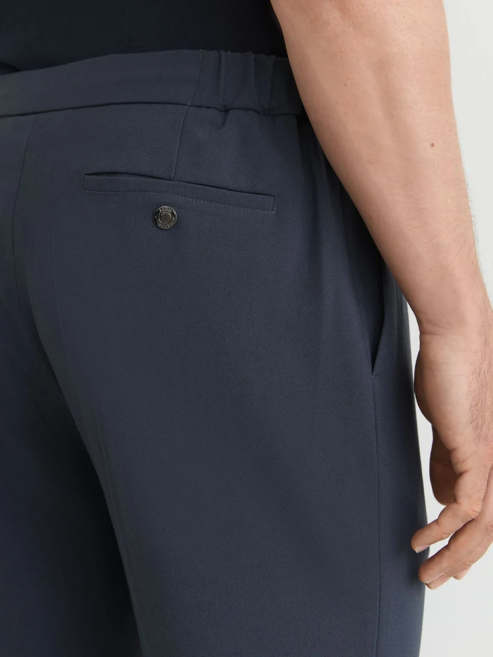 Reiss Airforce Blue Slim Fit Stretch Slim-fit Drawstring Trousers, view 4