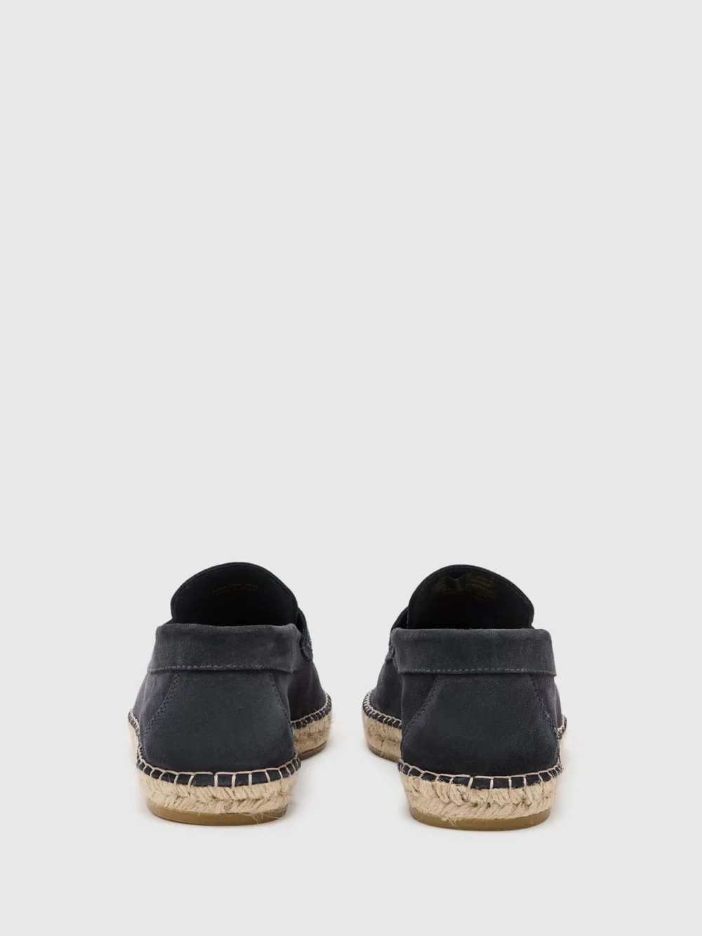 Reiss Airforce Blue Suede Penny Loafer Espadrilles, view 4
