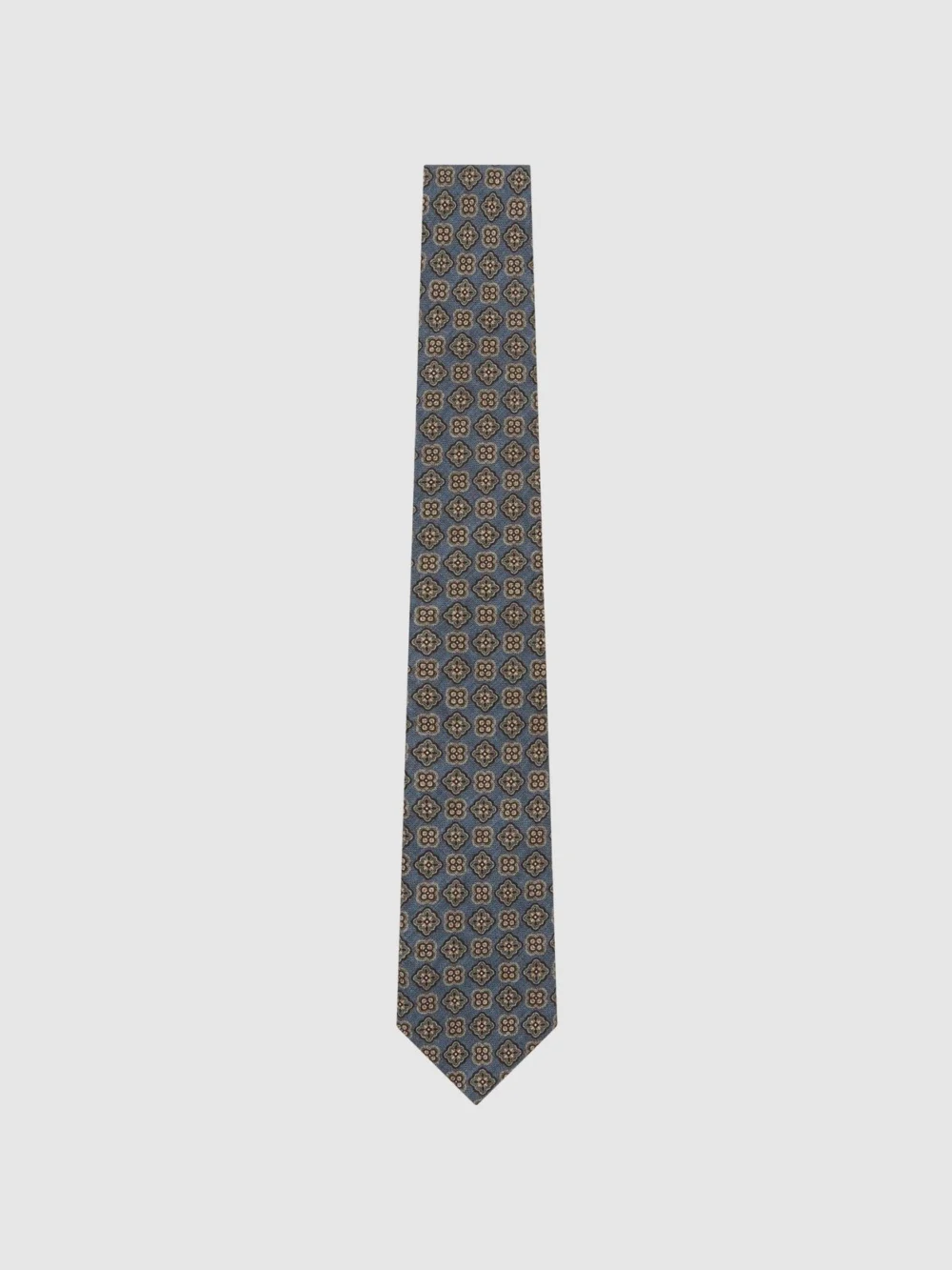 Reiss Amico Sky Blue Silk Floral Medallion-print Tie, One Size, view 2