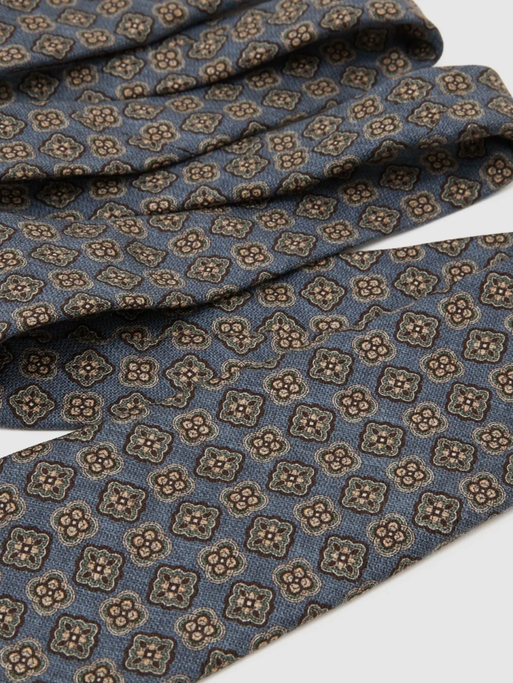 Reiss Amico Sky Blue Silk Floral Medallion-print Tie, One Size, view 3