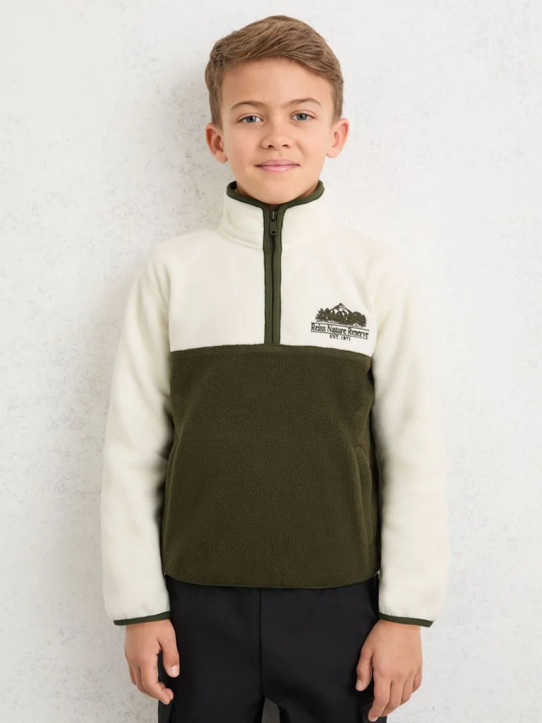 Reiss & Khaki 3-9 yrs Nature Reserve Colour-block Zip Fleece