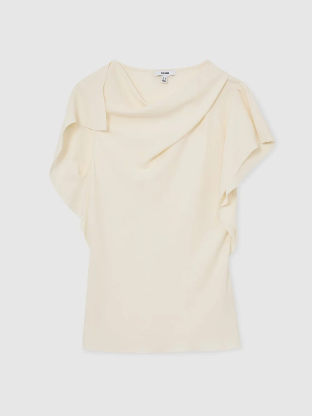 Reiss Asymmetric Drape-neck Top, view 2