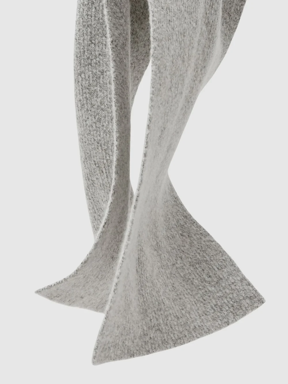 Reiss Atelier Soft Grey Melange Cashmere-blend Flecked Scarf,, view 4
