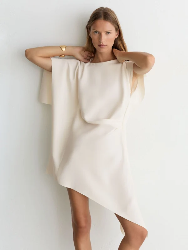 Reiss Athena Asymmetric Drape Mini Dress, 10