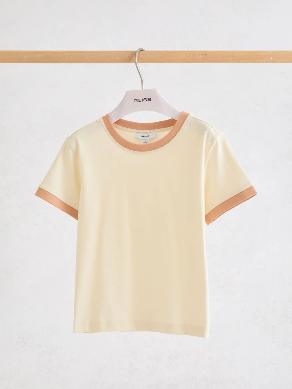 Reiss Belle Cream 13-14 yrs Cotton Crew-neck T-shirt,, view 2