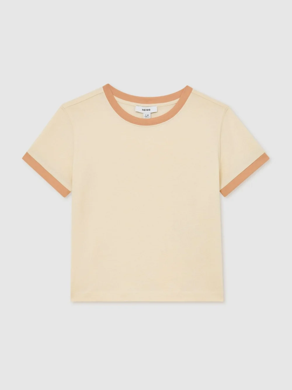 Reiss Belle Cream 13-14 yrs Cotton Crew-neck T-shirt,, view 3