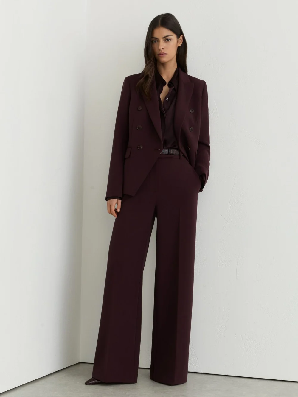 Reiss Berry Wide-leg Suit Trousers, view 5