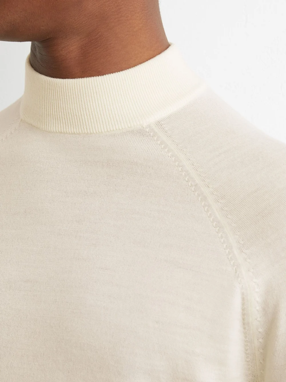 Reiss Bianco Merino Wool Mock-neck Jumper, view 4