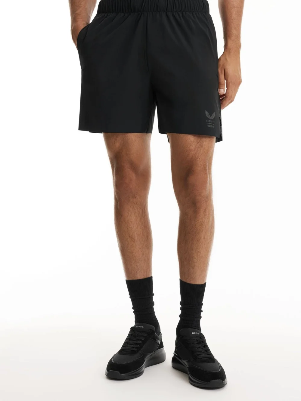 Reiss Black 5 Split Short | Castore 5-Inch Training Shorts, view 3