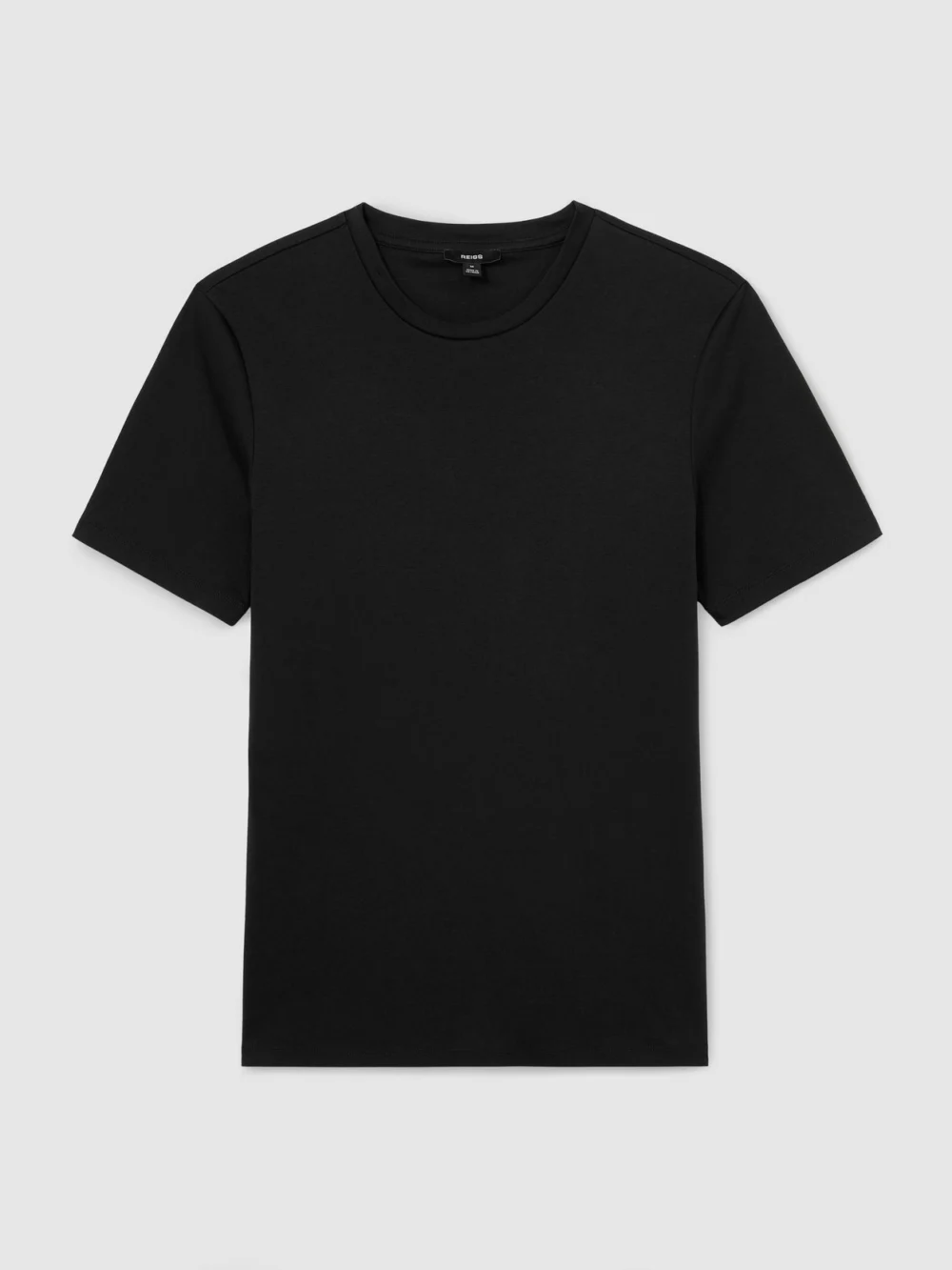 Reiss Black Air-water Cotton Muscle-fit T-shirt, view 2