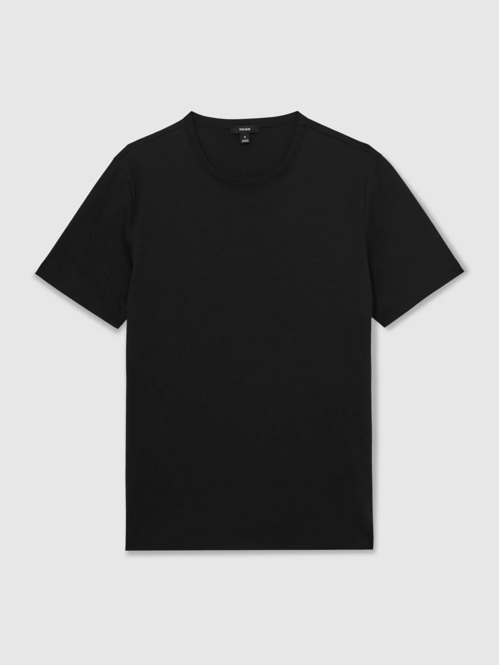 Reiss Black Air-water Cotton Tailored-fit T-shirt, view 2