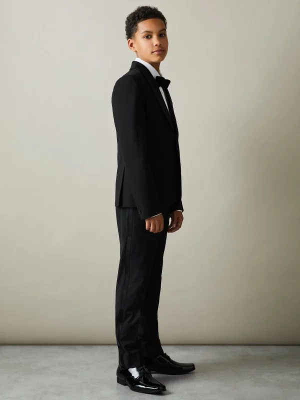Reiss Black B 3-9 yrs Single-breasted Tuxedo Blazer Wool-blend