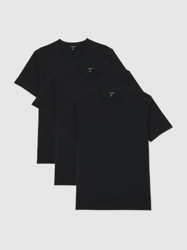 Reiss Black Bless Pack Cotton Crew-neck Tailored-fit T-shirts-pack