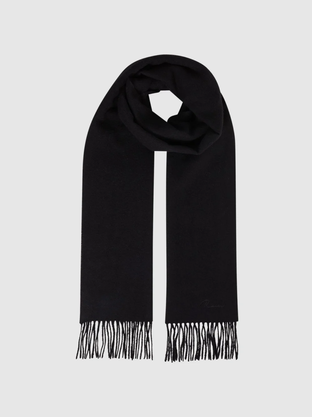 Reiss Black Cashmere Blend Scarf,, view 3
