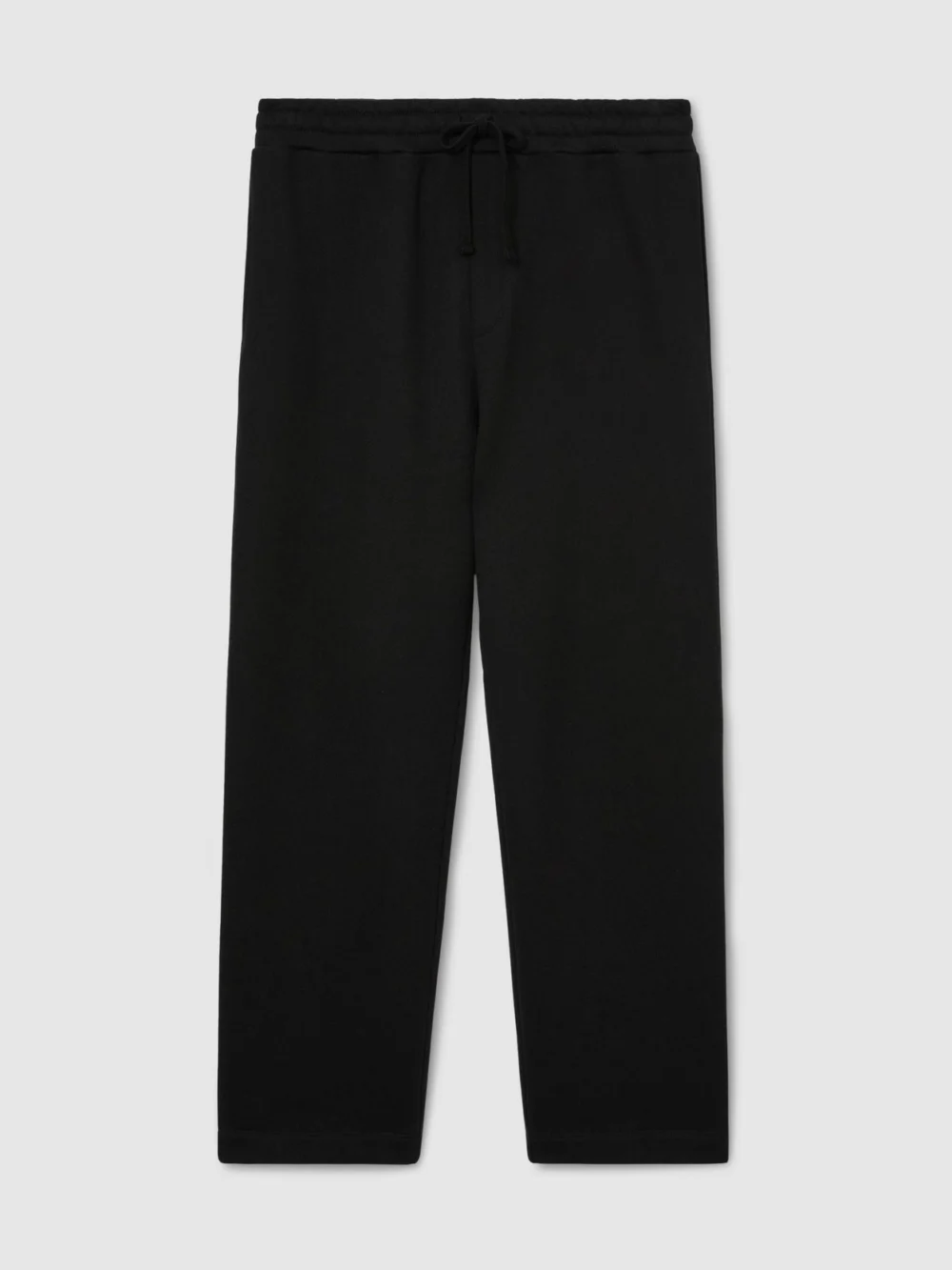 Reiss Black Cotton Heavyweight Straight-leg Joggers, view 2