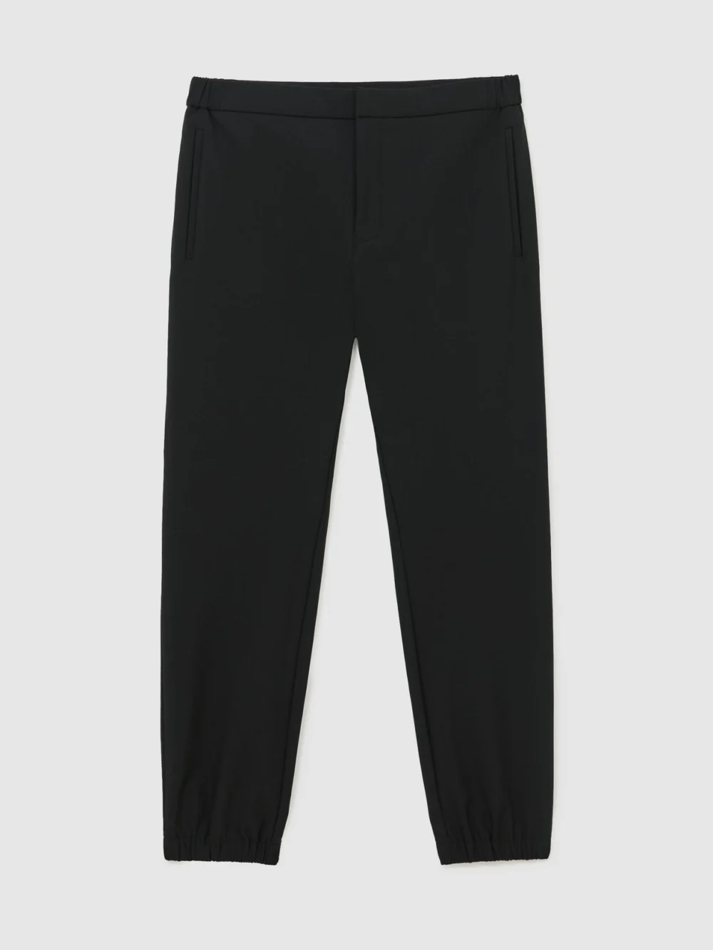 Reiss Black Divide Technical Stretch Tapered, view 2