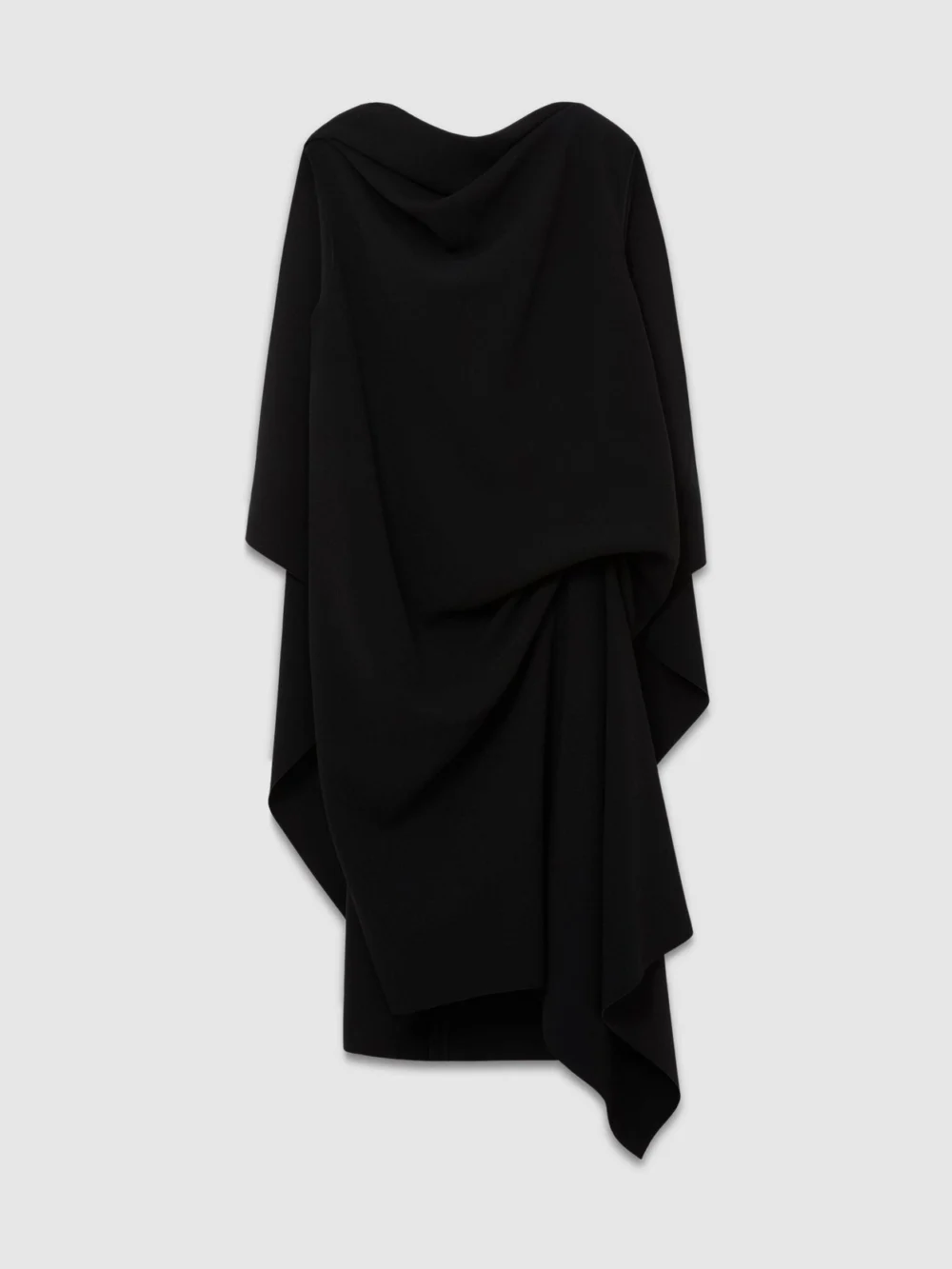 Reiss Black Draped Sleeveless Mini Dress, view 2