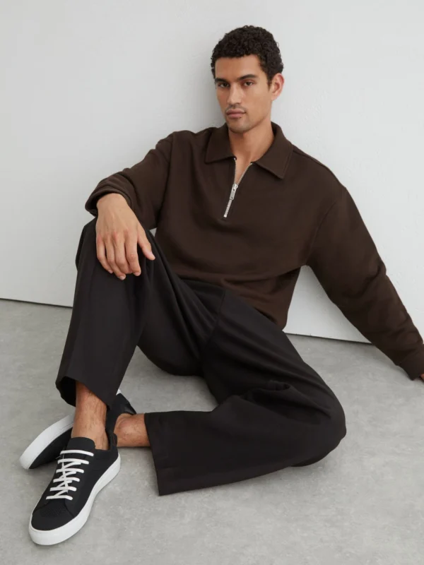 Reiss Black Finleyted Low-top Trainers