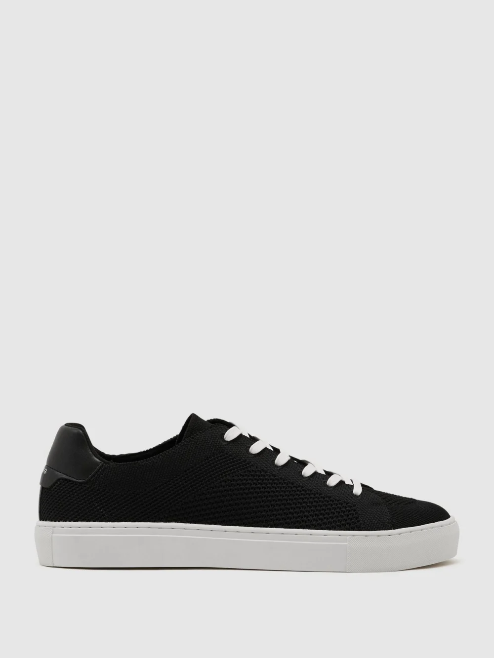 Reiss Black Finleyted Low-top Trainers, view 2
