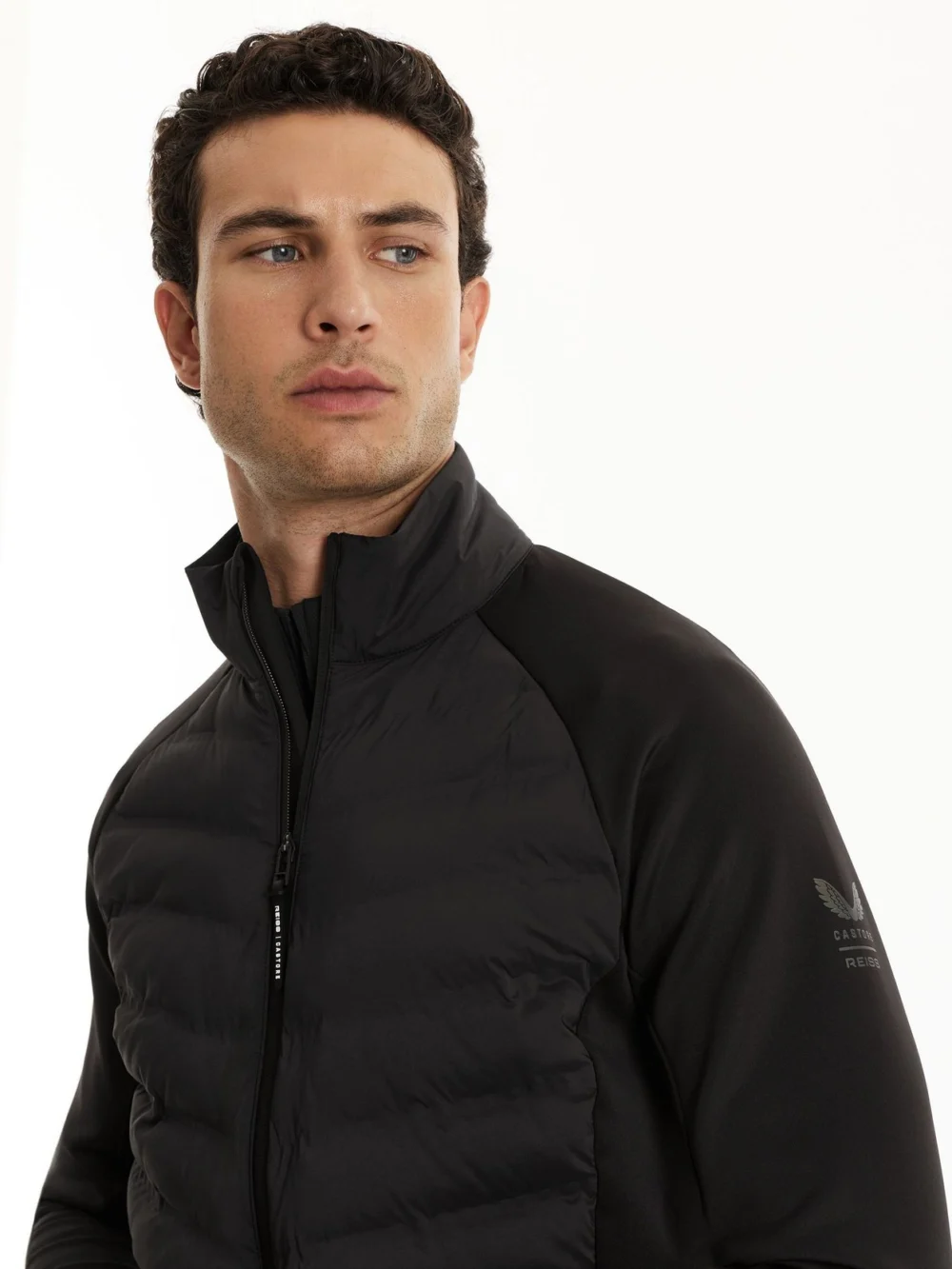 Reiss Black Hybrid | Castore Quilted, view 4