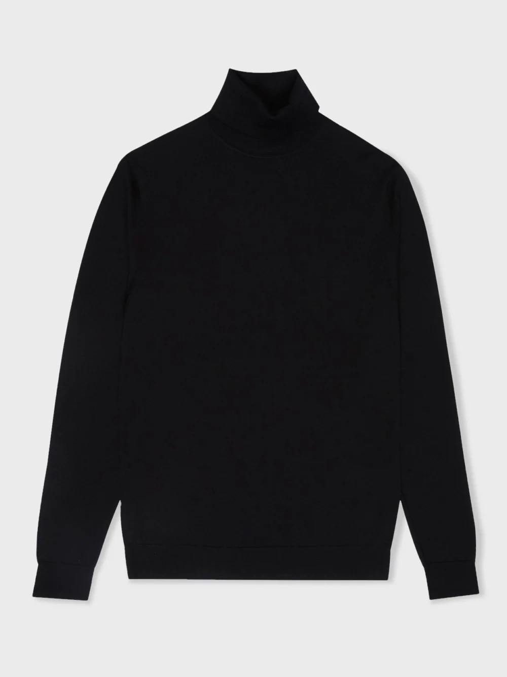 Reiss Black Merino Wool Roll-neck Jumper, view 2