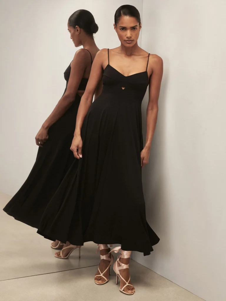 Reiss Black | Royal Ballet Bustier Midi Dress