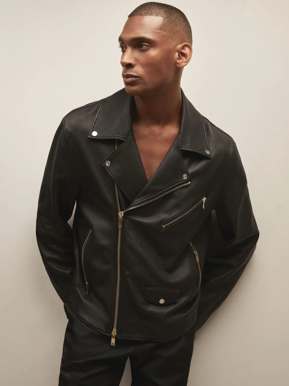 Reiss Black | Royal Ballet Leather Jacket