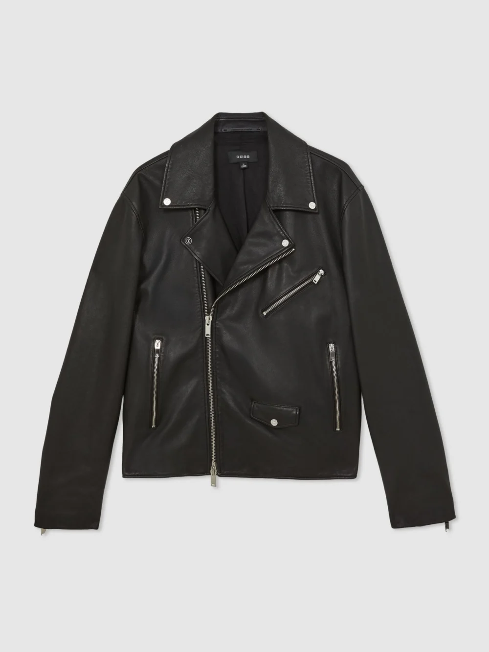 Reiss Black | Royal Ballet Leather Jacket, view 2