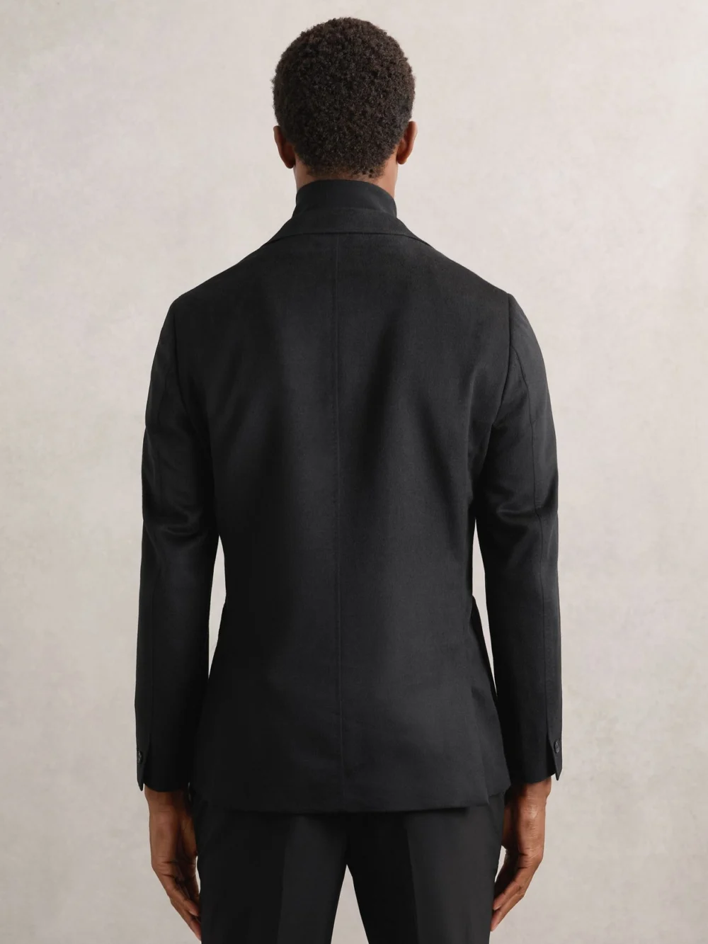 Reiss Black Single-breasted Blazer with Gilet Insert Tailored-fit, view 4