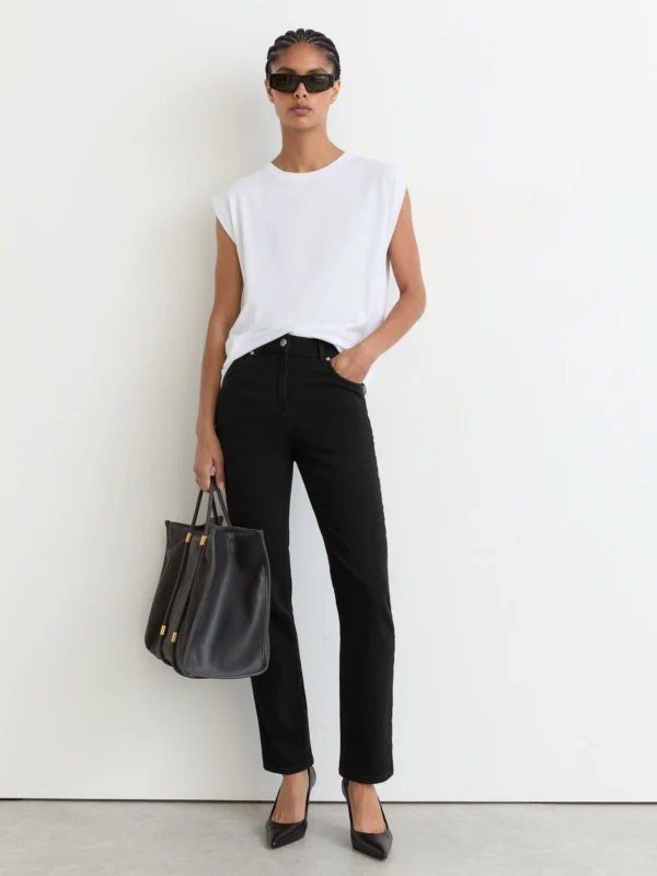 Reiss Black Slim-leg Mid-rise Jeans