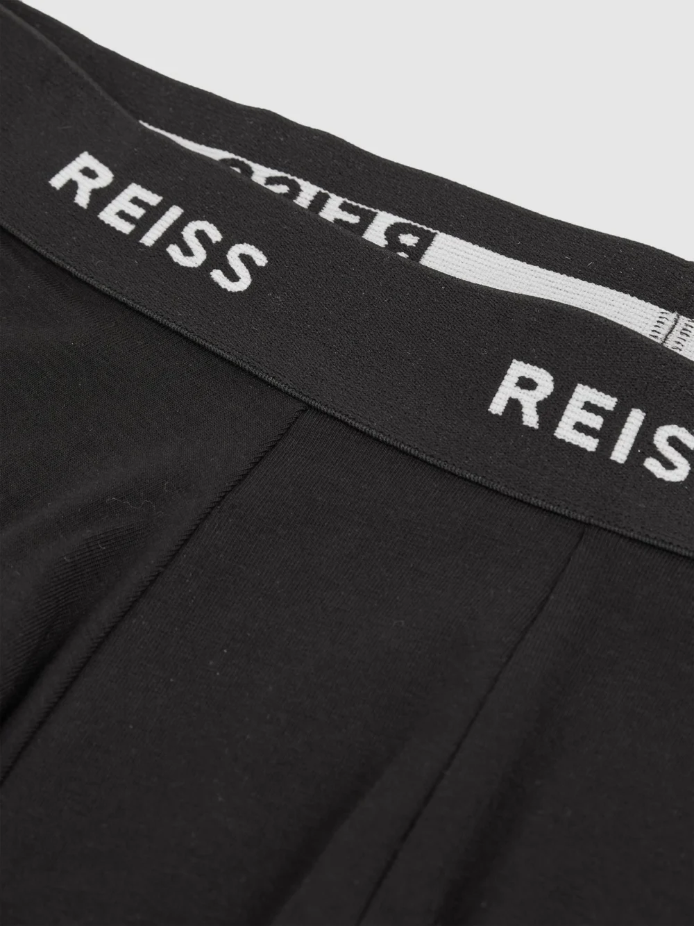 Reiss Black Three Pack of Cotton Blend Boxers, view 4