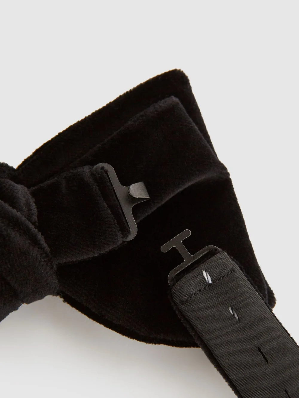 Reiss Black Velvet Bow Tie,, view 3