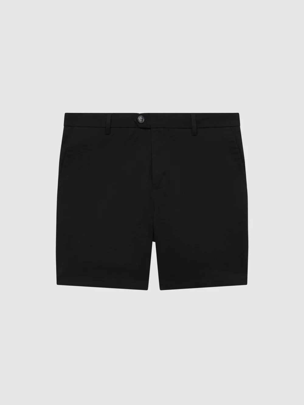 Reiss Black Wickethort Length Cotton Chinohorts Withtretch, view 3