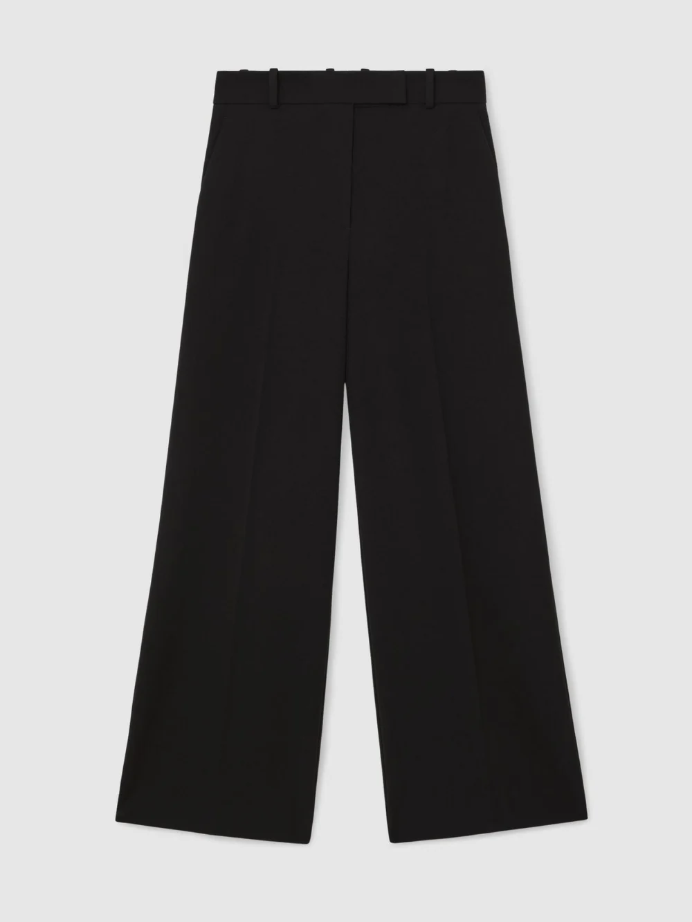 Reiss Black Wide-leg Suit Trousers, view 6