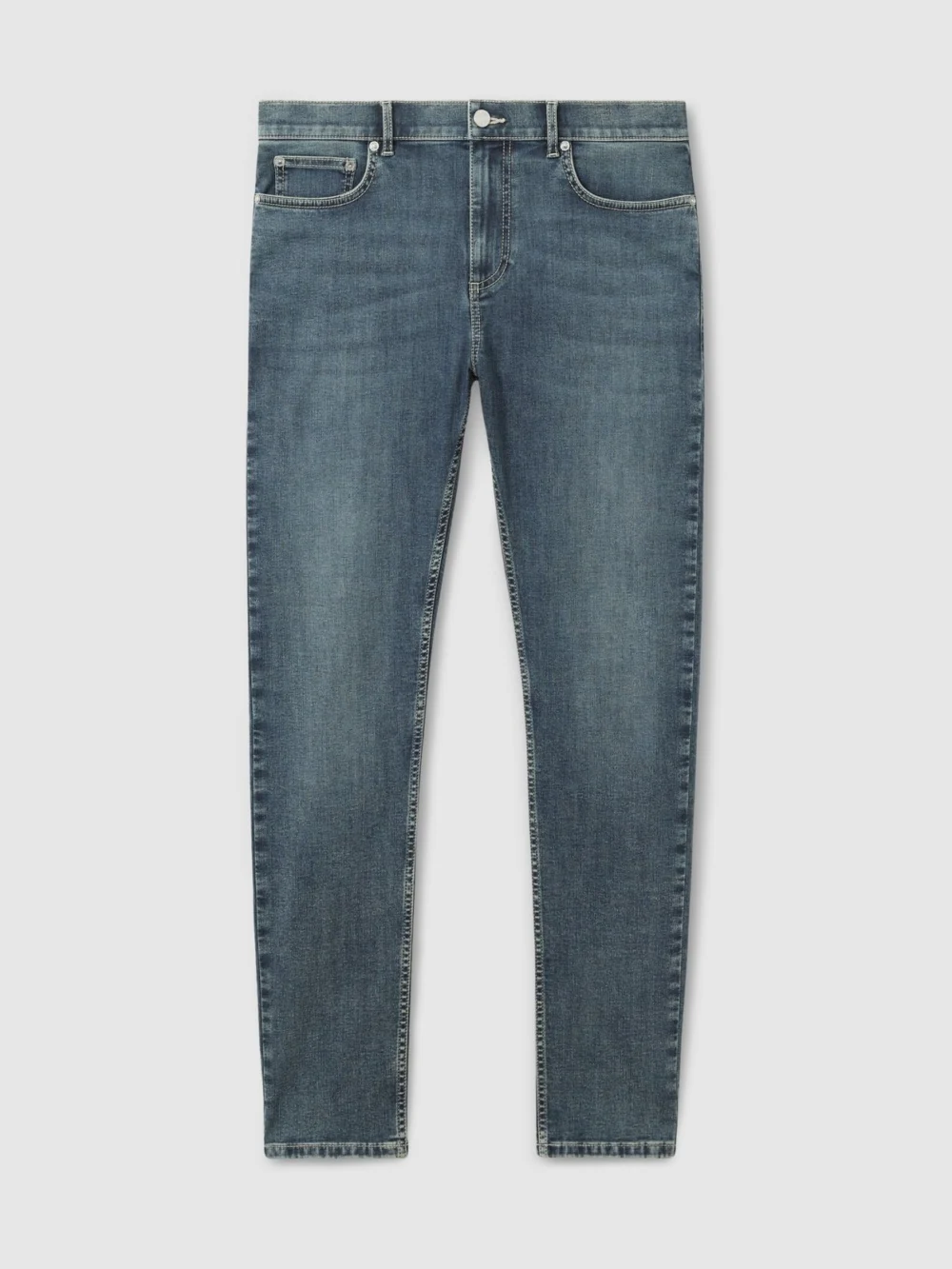 Reiss Bleaker Jeans Cotton Plain, view 2