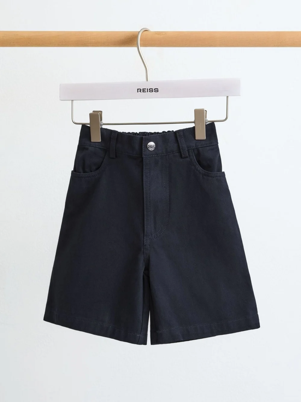 Reiss Blue 13-14 yrs Cotton Twill Bermuda Shorts,