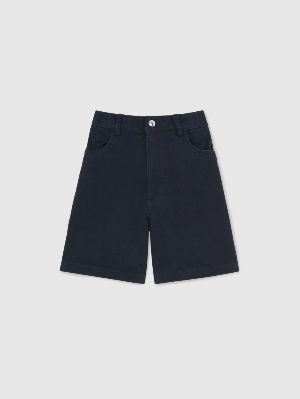 Reiss Blue 13-14 yrs Cotton Twill Bermuda Shorts,, view 2