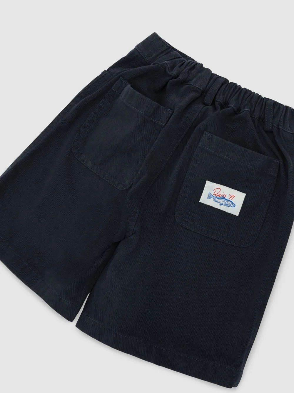 Reiss Blue 13-14 yrs Cotton Twill Bermuda Shorts,, view 3