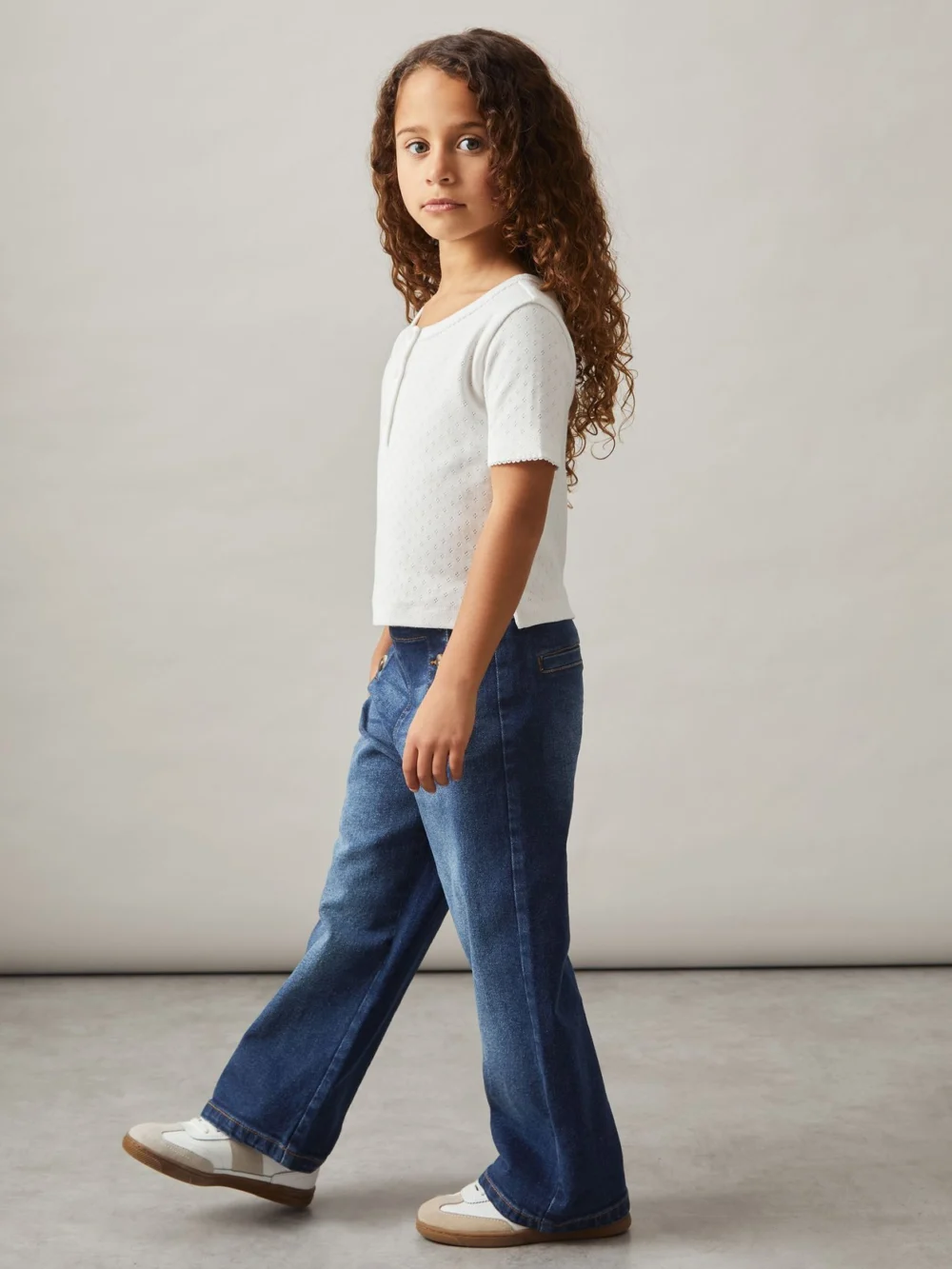 Reiss Blue 9-13 yrs Straight-leg Sailor Jeans, view 3